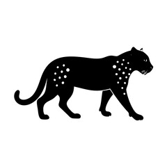 leopard icon, leopard silhouette vector illustration-simple silhouette illustration of leopard, perfect for leopard logos and icons