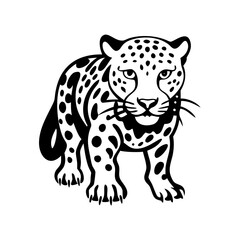 leopard icon, leopard silhouette vector illustration-simple silhouette illustration of leopard, perfect for leopard logos and icons