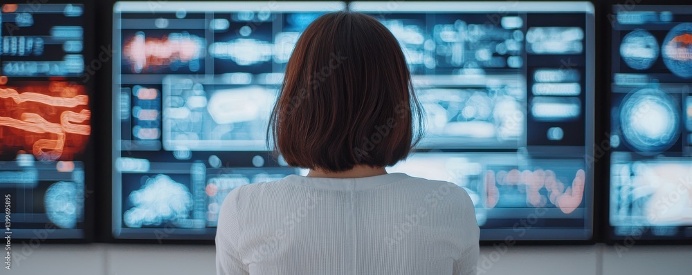 Poster data analysis event technology lab digital interface modern environment user perspective informative