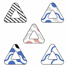 vector set of triangle icons