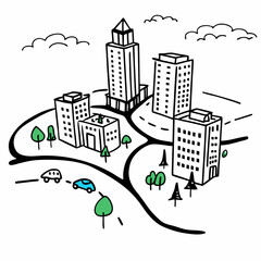 vector illustration of city