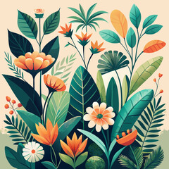 seamless pattern with flowers