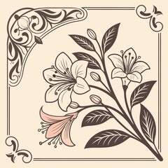 abstract floral background with flowers