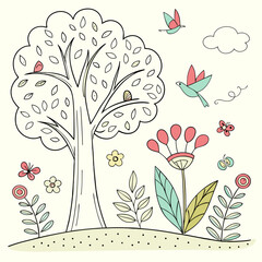 vector illustration of a tree