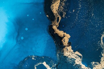 Original artwork photo of marble ink abstract art. High resolution photograph from exemplary original painting. Abstract painting was painted on HQ paper texture to create smooth marbling pattern.