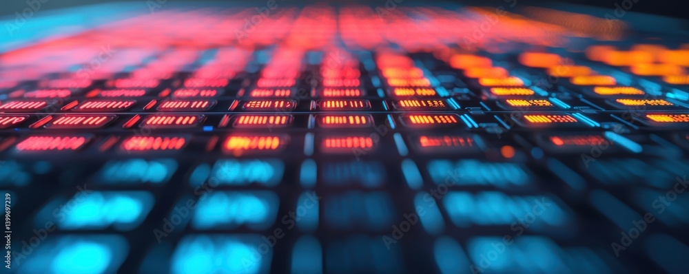 Poster dynamic sound wave visualization studio digital artwork tech environment close-up view audio concept