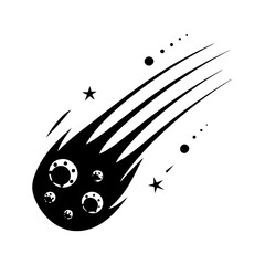 meteor shower icon, meteor shower silhouette vector illustration-simple silhouette illustration of meteor shower, perfect for meteor shower logos and icons