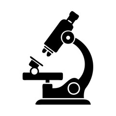 microscope icon, microscope silhouette vector illustration-simple silhouette illustration of microscope, perfect for microscope logos and icons