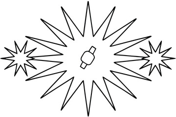 Obraz premium chargestream burst line art futuristic technology concept