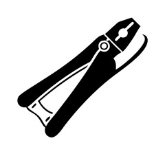 nail clippers icon, nail clippers silhouette vector illustration-simple silhouette illustration of nail clippers, perfect for nail clippers logos and icons