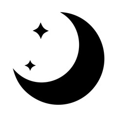 Fototapeta premium new moon icon, new moon silhouette vector illustration-simple silhouette illustration of new moon, perfect for new moon logos and icons