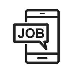 Job Notification icon vector image. Suitable for mobile apps, web apps and print media.