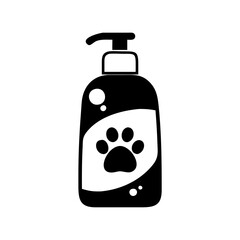 pet shampoo icon, pet shampoo silhouette vector illustration-simple silhouette illustration of pet shampoo, perfect for pet shampoo logos and icons