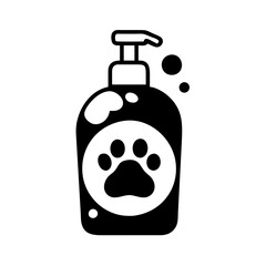 pet shampoo icon, pet shampoo silhouette vector illustration-simple silhouette illustration of pet shampoo, perfect for pet shampoo logos and icons