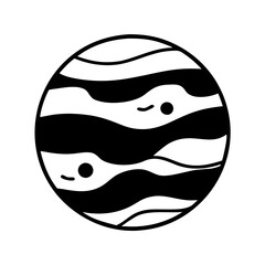 planet icon, planet silhouette vector illustration-simple silhouette illustration of planet, perfect for planet logos and icons