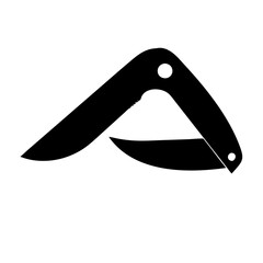 pocket knife icon, pocket knife silhouette vector illustration-simple silhouette illustration of pocket knife, perfect for pocket knife logos and icons