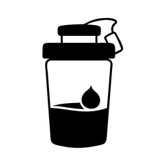 pre workout drink icon, pre workout drink silhouette vector illustration-simple silhouette illustration of pre workout drink, perfect for pre workout drink logos and icons