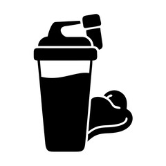 protein shake icon, protein shake silhouette vector illustration-simple silhouette illustration of protein shake, perfect for protein shake logos and icons