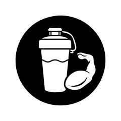 protein shake icon, protein shake silhouette vector illustration-simple silhouette illustration of protein shake, perfect for protein shake logos and icons