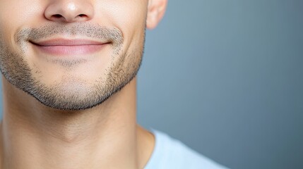 Obraz premium Patient with cheek swelling after tooth extraction 