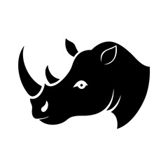rhino icon, rhino silhouette vector illustration-simple silhouette illustration of rhino, perfect for rhino logos and icons
