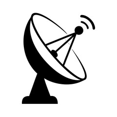 satellite dish icon, satellite dish silhouette vector illustration-simple silhouette illustration of satellite dish, perfect for satellite dish logos and icons