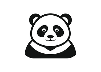 Panda logo mascot vector. Farm panda logo branding modern style soft color mascot isolated on white background