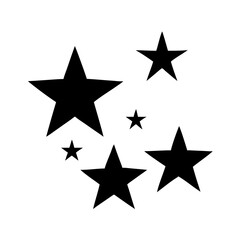 stars icon, stars silhouette vector illustration-simple silhouette illustration of stars, perfect for stars logos and icons