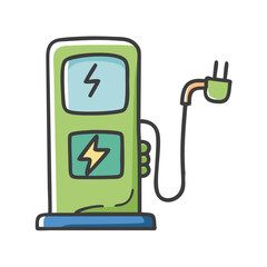 electric charging station icon, electric charging station vector illustration-simple illustration of electric charging station, perfect for electric charging station logos and icons