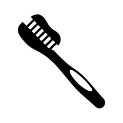 toothbrush icon, toothbrush silhouette vector illustration-simple silhouette illustration of toothbrush, perfect for toothbrush logos and icons