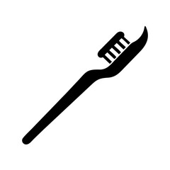 toothbrush icon, toothbrush silhouette vector illustration-simple silhouette illustration of toothbrush, perfect for toothbrush logos and icons