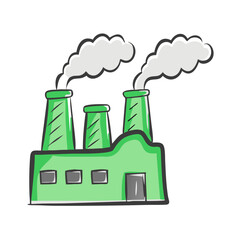 factory with green smoke icon, factory with green smoke vector illustration-simple illustration of factory with green smoke, perfect for factory with green smoke logos and icons