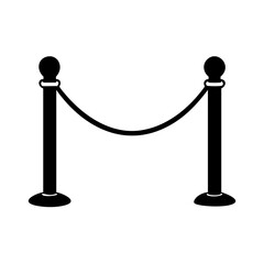 velvet rope icon, velvet rope silhouette vector illustration-simple silhouette illustration of velvet rope, perfect for velvet rope logos and icons