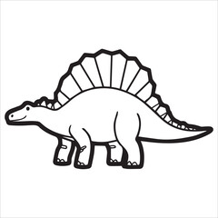 Fototapeta premium Stegosaurus with Thick Spines