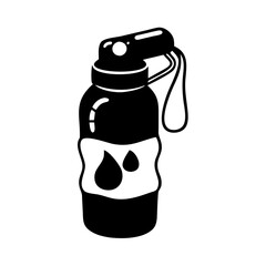 water bottle icon, water bottle silhouette vector illustration-simple silhouette illustration of water bottle, perfect for water bottle logos and icons