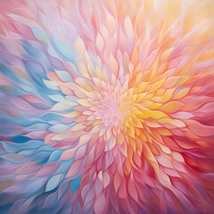 Obraz premium A Colorful Sunburst in Pastel Shades