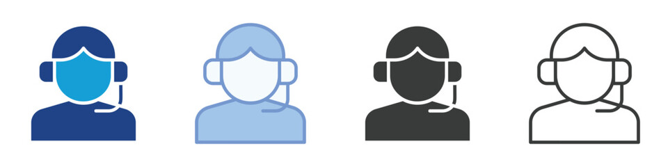 Call Center Icons Collection – Multiple Vector Styles Icons