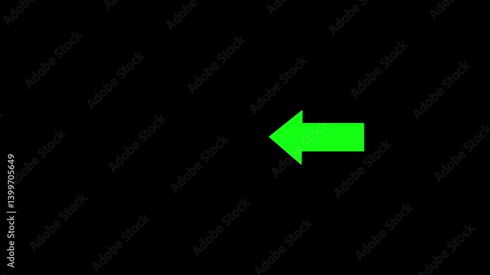 Poster abstract arrow icon animation.arrow icon animation on black background.