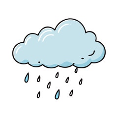 rain cloud icon, rain cloud vector illustration-simple illustration of rain cloud, perfect for rain cloud logos and icons