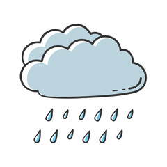 rain cloud icon, rain cloud vector illustration-simple illustration of rain cloud, perfect for rain cloud logos and icons