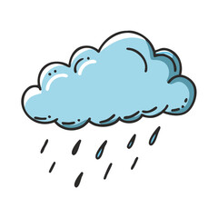 rain cloud icon, rain cloud vector illustration-simple illustration of rain cloud, perfect for rain cloud logos and icons