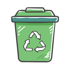 recycling bin icon, recycling bin vector illustration-simple illustration of recycling bin, perfect for recycling bin logos and icons