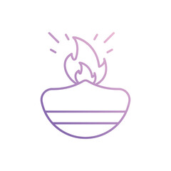 Diwali Candle icon vector stock illustration