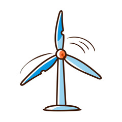 wind turbine icon, wind turbine vector illustration-simple illustration of wind turbine, perfect for wind turbine logos and icons