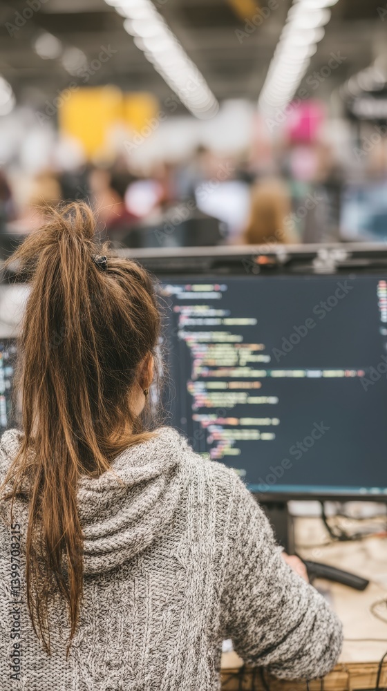 Poster ai researcher natural language processing real time translation coding modern lab tec