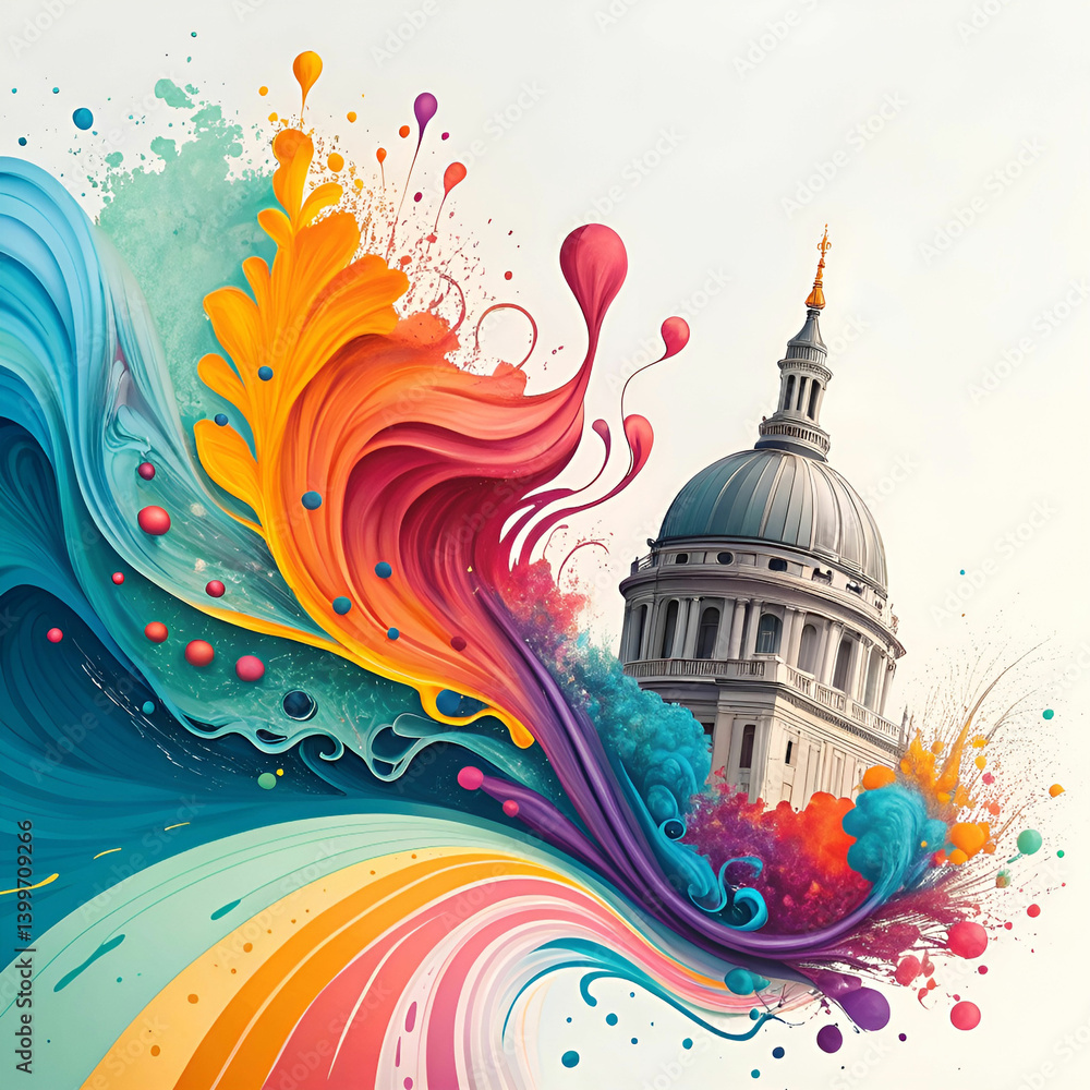Aufkleber a creative, visually engaging background with vibrant colors and dynamic patterns that capture atten