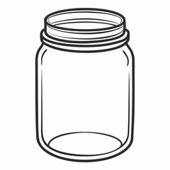 glass jar vector illustration