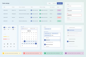 business work service dashboard ui template desing