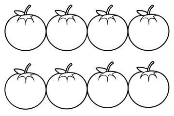 cherry tomato line art artistic rendition of healthy produce