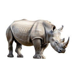 a  rhinoceros isolated on white background, perfect for educational or wildlife-themed projects.